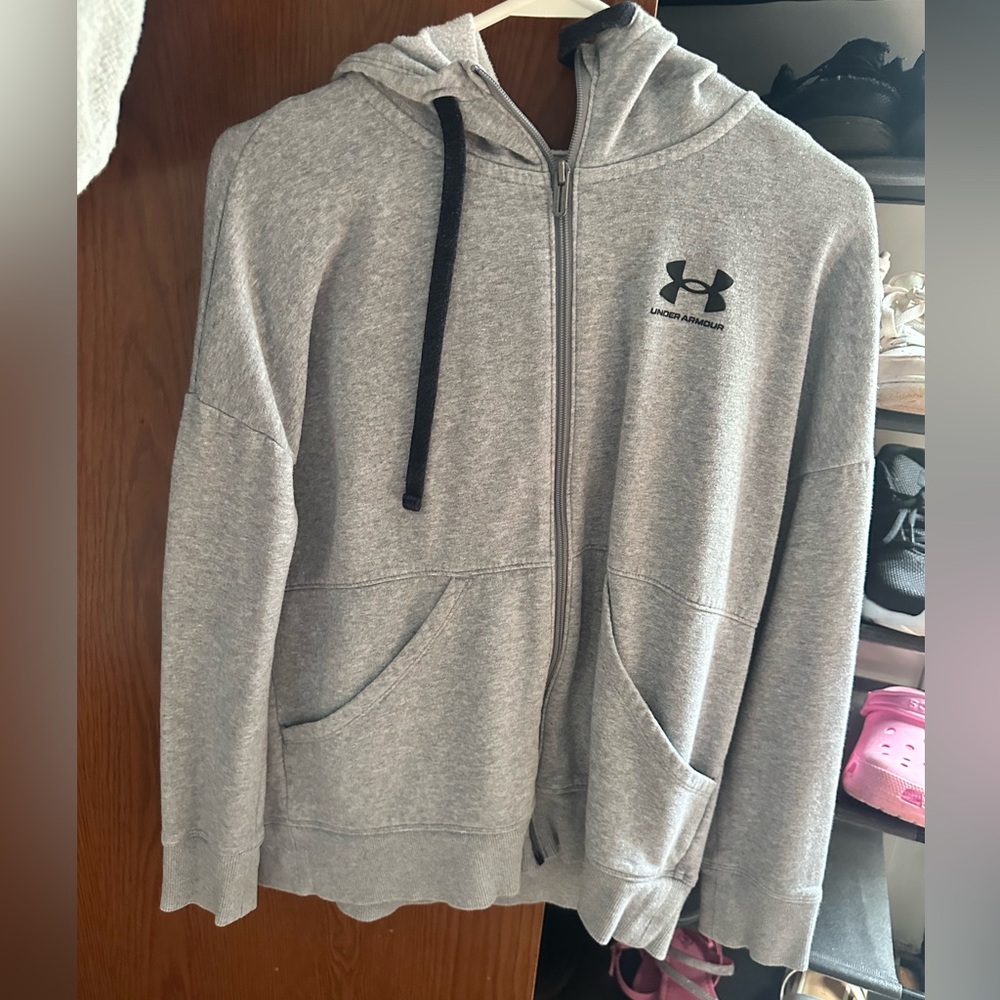 Under Armour Light Gray Zip-Up Jacket